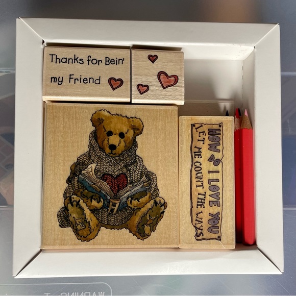 Adorable Boyds Bears & Friends 1st Edition Rubber Stamp Kit - Picture 7 of 9